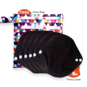 Solid Black Liners Set (6-Pack + FREE Carry Bag)
