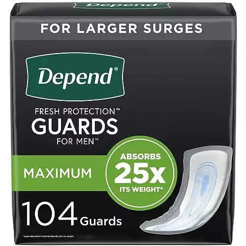 Depend Incontinence Pads for Men, Maximum Absorbency